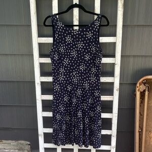 Loft size Small Blue and White Floral Dress